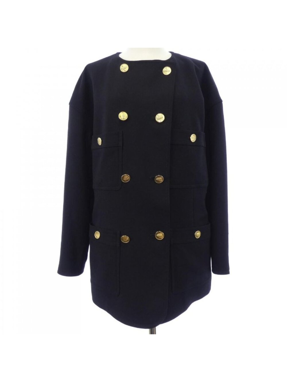 Chanel Collarless Jacket Black